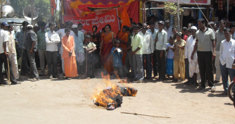 Home Minister 'Pratikruti Dahana' by Devout Hindus